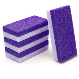 4 PCS Double-Sided Pumice Stone for Feet, Foot Scrubber，Foot Care Tools (4Purple)