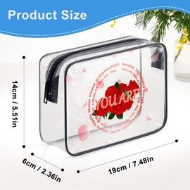 Christian Religious Makeup Bag Christmas Christian Gifts for Women Inspirational Birthday Gifts for Friends Mom Wife Colleague Clear Cosmetic Bag Baptism Confirmation Gifts for Girls PVC Toiletry Bag