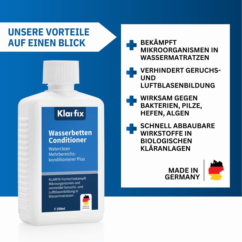 Klarfix Waterclean Multi-Purpose Conditioner Plus | Fights Microorganisms and Prevents