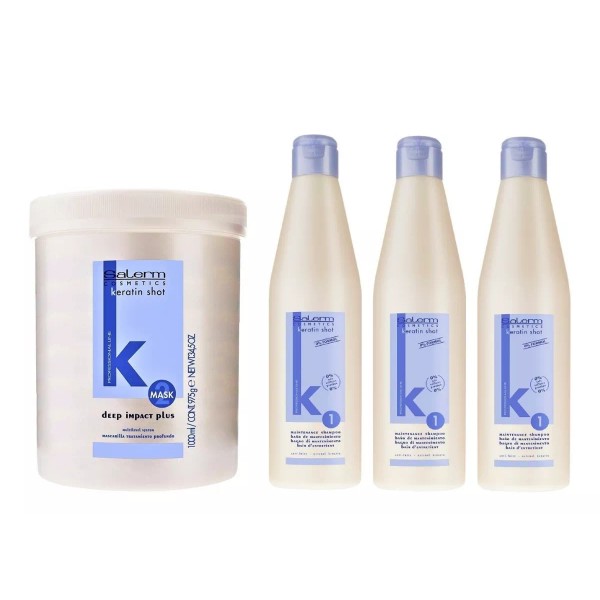Salerm Keratin Shot Deep Impact Plus 1kg + 3 Shampoo 500ml