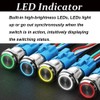 Self-locking Push Button Switch, Waterproof Pre-wired Push Starter Switch with
