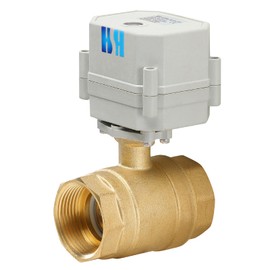 HSH-Flo 1-1/4 inch 110-230VAC NPT Brass 2 Way Normally Closed On/Off Position Feedback Electrical Motorized Ball Valve