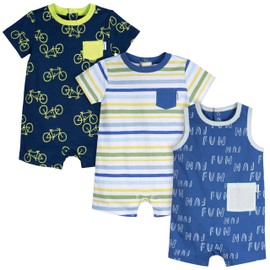 Onesies Brand Baby Boys' 3-Pack Romper, Fun, 24 Months
