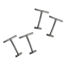 HMEX Kit 4 Hamaqueros Minimalista Tipo T Galvanizado Grosor 1/2