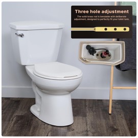 Mesora Toilet Handle Flush Lever Replacement Kit with Flapper Chain, Aluminum & Brass, Chrome - Toilet Repair Handle, Compatible with Most Toilets (Front Mount)