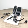 RJ9 Telephone Headset with Mic Noise Cancelling, Quick Disconnect Phone