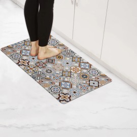 Kitchen Mat Cushioned Anti-Fatigue Kitchen Rug Waterproof Non-Slip Kitchen Mats and Rugs Heavy Duty PVC Ergonomic Comfort Matsize: 20'*39', color: print