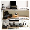 Fenge Dual Monitor Stand, 2-Tier Corner Monitor Riser with Drawer