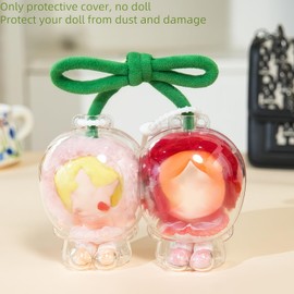 Protective Case Compatible for Crybaby Cherry . Clear Acrylic Display Box 、with Keychain Acrylic Case 、Doll Display Case(Excluding Dolls)