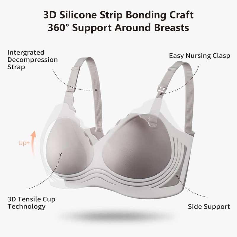 Dresime Pregnancy Nursing Bra Seamless Nursing Bra Without Underwire Maternity