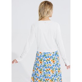 BALEAF Women's 2024 UPF 50+ Cropped Cover Up Cardigan Tie Front Lightweight Summer Sun Wrap SPF Shirts Beach Outdoor, White, Large