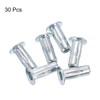 sourcing map M8 Multi-Grip Rivet Nuts, 30pcs Pre-Bulbed Shank Flat