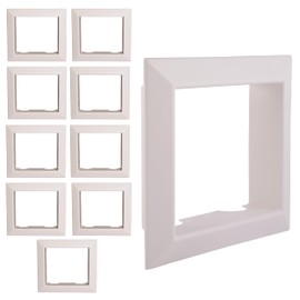 Holdrite Washing Machine Outlet Box Face Plate, White Paintable Cover, Pack of 10, HR-W-FP