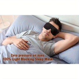 Unbranded Top-Quality 100% Blackout 3D Sleep Mask - Strap, Soft Sponge, Ultra-Comforta