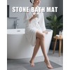 BIOIWGY Stone Bath Mat, Bath Rug Diatomaceous Earth Shower Mat,