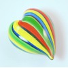 Tripact Inc M Design Art Handcraft Rainbow Stripe w/Murrine Heart