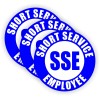 Unbranded/Generic Short Service Employee Hard Hat Stickers \ Safety Helmet Decals \ Labels SSE blu
