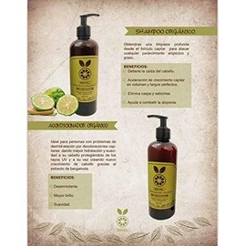 Shampoo Orgánico Bergamota Romero y Sábila 500 ml