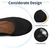 Reimferce Flats for Women Ballets Shoes: Black 7.5 Comfortable Knitted