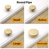 10PCS Round Cabinet Single Hole Knob, Medium Brushed Brass Gold