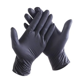Nitras Black Wave Disposable Gloves - Pack of 100 - Size S-XL l Black