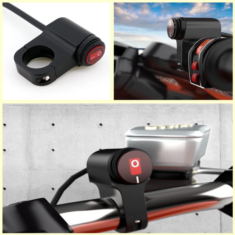 Motorcycle Handlebar Switch Waterproof Handlebar On Off Switch 12v Tube