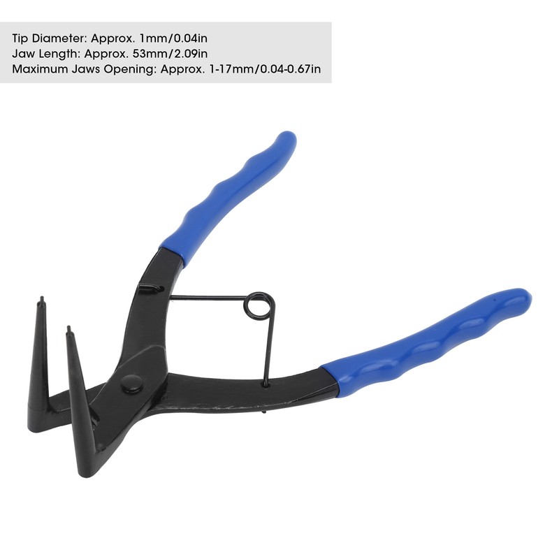 Snap Ring Plier Extended 90° Internal Bent Nose Spring Loaded