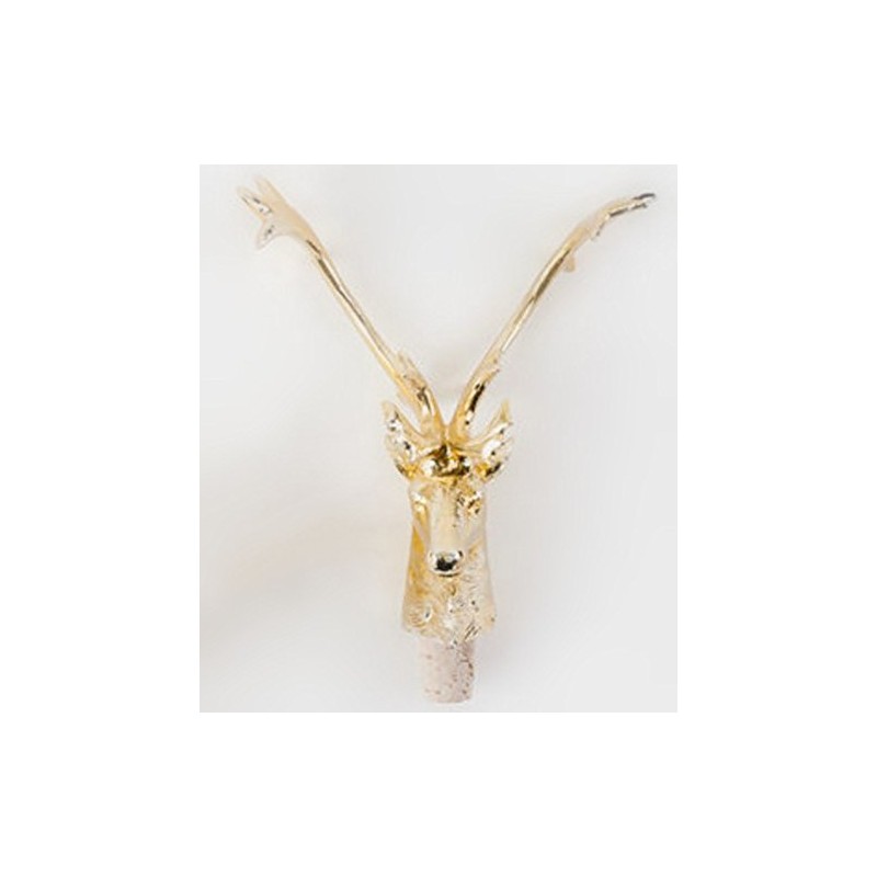 Set of Two Gilded Resin Moose and Deer Hunter's Wine