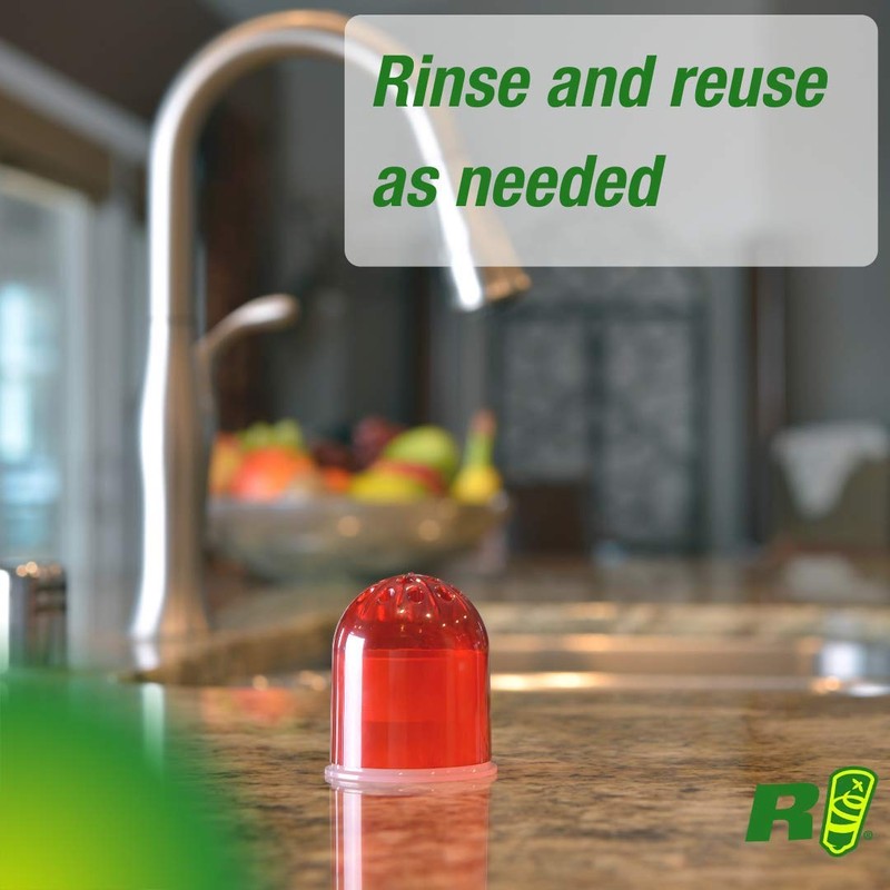 RESCUE! Reusable Indoor Fruit Fly Traps with Non-Toxic Liquid Attractant