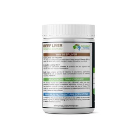Grassland Nutrition Grass Fed Beef Liver 100% Organic Sourced — Natural B12 for energy, Iron & Vitamin A (180 Capsules)