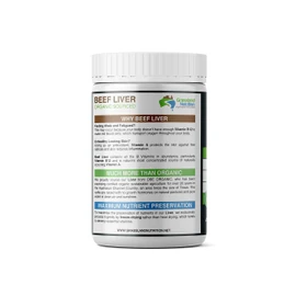 Grassland Nutrition Grass Fed Beef Liver 100% Organic Sourced — Natural B12 for energy, Iron & Vitamin A (180 Capsules)