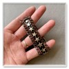 Xusamss Hip Hop Rivet Chain Leather Bracelet Alloy Star Cuff