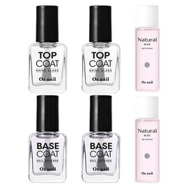 Oznail Manicure Perfect Basic Nail 3 Piece Set, 2 Sets, Base Coat 8ml + Top Coat 8ml + Natural Rose Remover 100ml / 오즈네일 매니큐어 퍼펙트 기초 네일 3종 세트, 2세트, 베이스 코트 8ml + 탑 코트 8ml + 내추럴 로즈 리무버 100ml