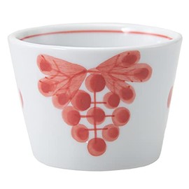 Saikai Pottery Hasamiyaki 20805 Cup Soba Boar Mouth Soba Choko Diameter Approx. 2.8 inches (7 cm) Pettit Indigo Fruit Red