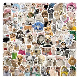 Pack of 200 Children's Animals, Animal Stickers, Stickers for Laptop, Phone, Water Bottle, Skateboard, Cute Aesthetic Vinyl Stickers for Cat Lovers, Water Bottles, Scrapbook, Phone