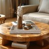 MAONAME Wood Serving Tray, Farmhouse Wooden Tray for Coffee Table,