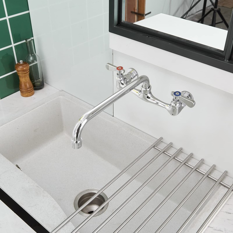 BWE Commercial Kitchen Faucets, Kitchen Sink Faucet, 8 Inch Center