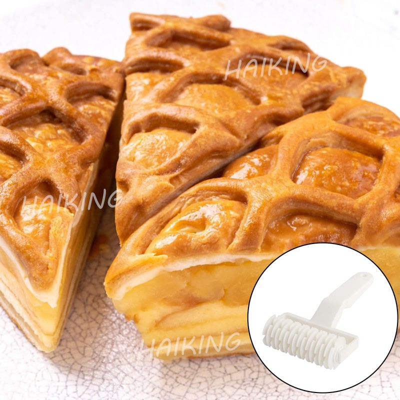 HAIKING Pizza Lattice Roller, 1 Pcs White Plastic Hobbing Kitchen