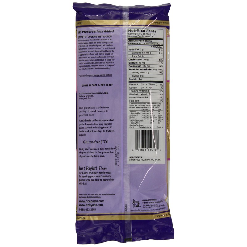 Tinkyada Brown Rice Pasta, Spaghetti, 1 Pound (Pack of 12)