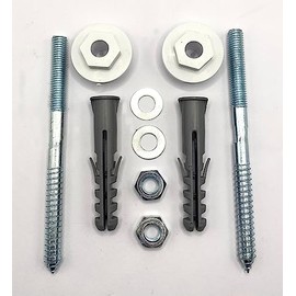 Greened House 120mm/140mm Wall Mounted Sink Fixing Kit Screws Nuts Washers (120mm)