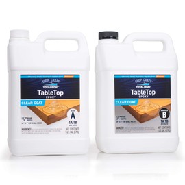 TotalBoat Table Top Epoxy Resin Kit - 2 Gallon Crystal Clear Epoxy with High Gloss & UV-Resistance - Easy 1:1 Ratio for Bar and Table Coating, Woodworking, and Resin Art Casting
