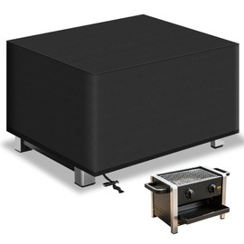 OFFCUP Outdoor BBQ Grill Cover, Anti-Fade Weather Resistant Gas Barbecue Cover with Drawstring, Waterproof Anti UV Windproof Table Top BBQ Cover for Weber Q100/1000 Grills, 70x47x30cm