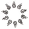 Craftdady 10Sets Tibentan Guru Beads 3-Hole T-Drilled Beads with Cone