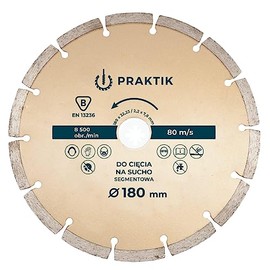 7" 180mm Diamond Cutting Disc Stone Cutter Wheel-Segmented for Dry Application Concrete Brick Granite Mortar Masonry