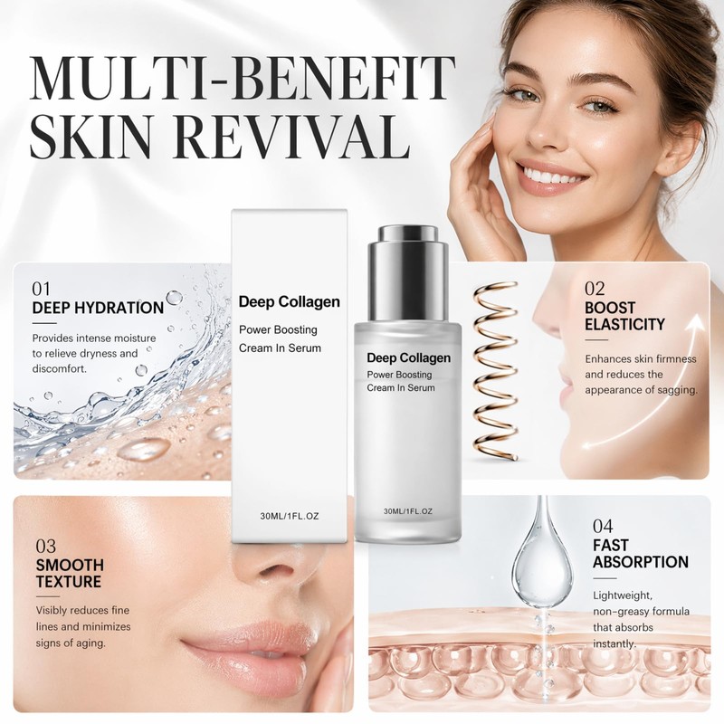 Maison Deep Collagen Serum, Deep Collagen Maison Cosmetics, Collagen Peptides