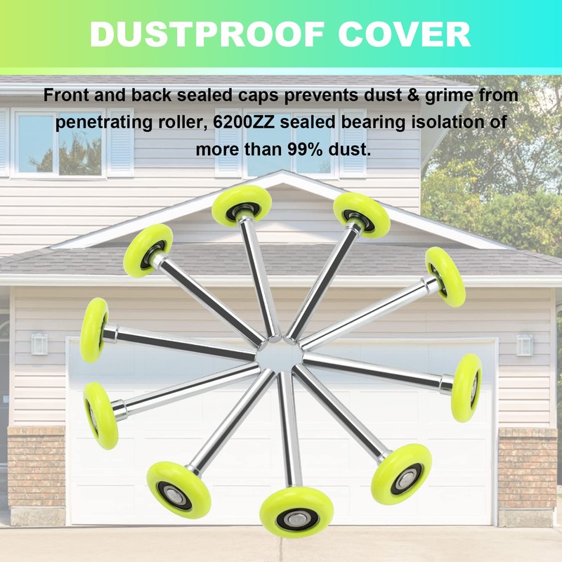 6200ZZ Quiet Garage Door Rollers Bearing Nylon Garage Door Roller