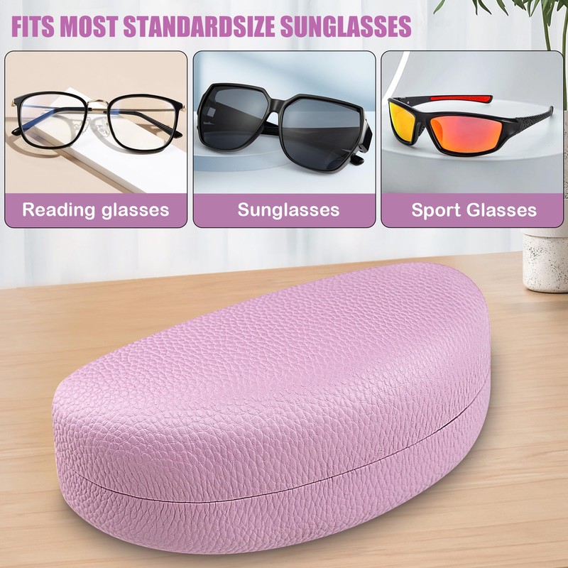 PG6 Women Leather Extra Large Glasses Case for Most Sunglasses