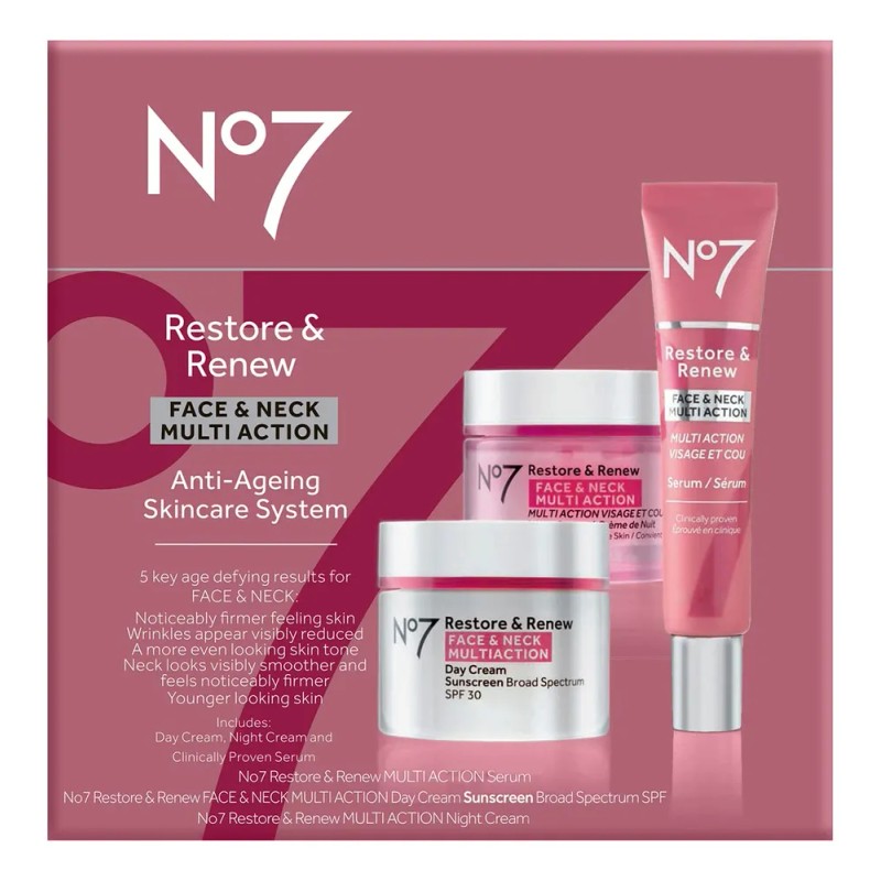 No7 Restaurar & Renew Face & Cuello Multi Acción Skincare