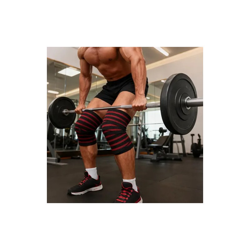 LIVZINNG 2pcs Rodilleras Venda Elástica Bandas Deportivas Rodilla Gym