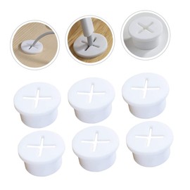 ULTECHNOVO 24pcs White Rubber Cable Grommet Wire Hole Cover for Desk Organization Easy to Install Cord Management for Home Office and Equipment